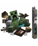Minecraft 3D Blocks &amp; Enemies RoomScapes Wall Decal Multi-Color - £15.62 GBP