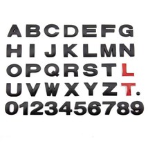 1Pcs 3D  45mm 25mm DIY Letters Alphabet Emblem Numbers Chrome Labeling Car Stick - £22.03 GBP