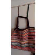 Fisherman White Strip Monster Market Bag, 28 wide, 22 deep 16 inch strap - $43.90 CAD