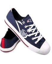 NFL New England Patriots Team Logo Low-Top Canvas Sneakers Shoes Mens Size 8-10 - £34.46 GBP