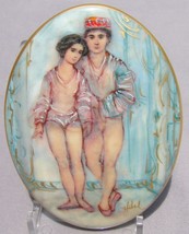 Edna Hibel Miniature Porcelain Plaque Danza Ballet Dancers LE1000 - £6.38 GBP
