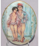 EDNA HIBEL Miniature Porcelain Plaque DANZA Ballet Dancers LE1000 - $7.95