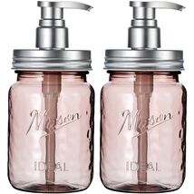 Amolliar 16oz Refillable Soap Dispenser Vintage Rose Bottle Silver Pump ... - €10,23 EUR