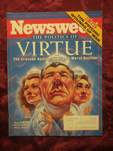 NEWSWEEK June 13 1994 America&#39;s Moral Decline White House Mess Baseball - £6.90 GBP