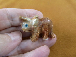 (Y-DIN-TR-28) Triceratops DINOSAUR figurine soapstone stone carving I lo... - $8.59