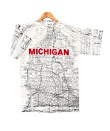 Vintage Michigan Street Map All Over Print Single Stitch Men’s Size Medium - $39.00
