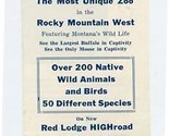 See &#39;Em Alive Zoo Brochure Red Lodge Montana - $17.82