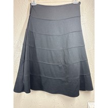 Linea Domani Womens Black Skirt Zip Up Waist Tiered Stretch Size 2 - $465.54 MXN