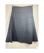 Linea Domani Womens Black Skirt Zip Up Waist Tiered Stretch Size 2 - $465.54 MXN