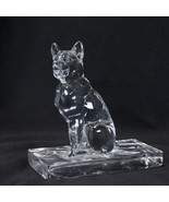 German Shepherd Paperweight Figurine Viking Martinsville Glass Crystal Dog - $614.49 MXN