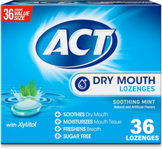 ACT Dry Mouth Lozenges with Xylitol, Soothing Mint, 36 Lozenges - $15.20