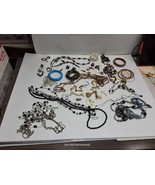 Vintage costume jewelry lot bracelets earrings and other assorted treasures - £27.12 GBP