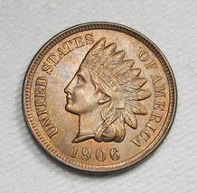 1906 Indian Head Ch Bu Near Gem Coin AB25 - £85.57 GBP