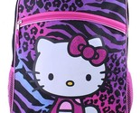 Hello Kitty Animal Estampado Mochila Escolar Leopardo Cebra Lila Azul Ro... - $14.98