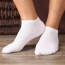 1 Pairs Mens Womens Ankle Socks Sport Cotton - Crew Low Cut Invisible White - $4.80