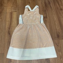 Crewcuts Girls Metallic Rose Gold Cream Sleeveless Party Dress 8 Medium ... - £20.28 GBP