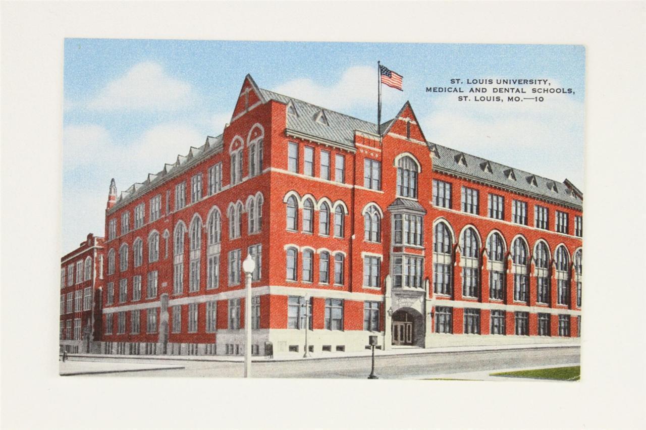 Vintage Paper Linen Postcard St Louis University Medical Dental Schools Mo - $7.61