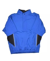 Footjoy Windshirt Mens L Blue Dryjoys Golf Short Sleeve 1/2 Zip Windbreaker - $35.65