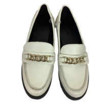 Old Navy Womens Size 10 Bone Chunky Loafer Shoes Off White Gold Chain - £33.80 GBP