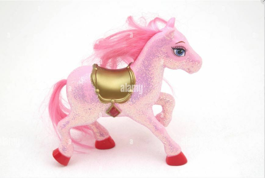 Primary image for Barbie & The Three Musketeers Pink Sparkle Glittery Pony Kelly Horse 2009 Mattel