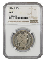 1896-S 50C NGC VG8 - £180.50 GBP