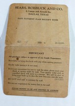Sears Roebuck &amp; Co 5/13/1940 - 1941 Easy Payment Plan Receipt Book Dallas, Texas - £6.99 GBP