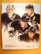 PITTSBURGH PENGUINS WOOD FRAMED PHOTO SEALED CROSBY MALKIN FLEURY STAAL - $4.95