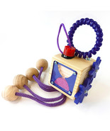 Educational toy Sensory fun cube for travel Fidget toys Wooden violet bu... - $319.97 MXN