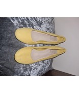 M&amp;S Yellow Suede Genuine Leather Court Shoes Mid Heels Shoes Womens Uk 3 - £21.18 GBP