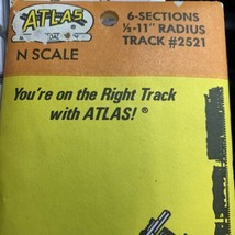 Atlas N-Gauge 1/2-11&quot; Radius Curve Track 6-Sections #2521 - £11.58 GBP