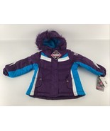Girls Sz. 3T Toddler Coat Performance Gear Bubble Jacket Blue Purple New... - $53.97 CAD