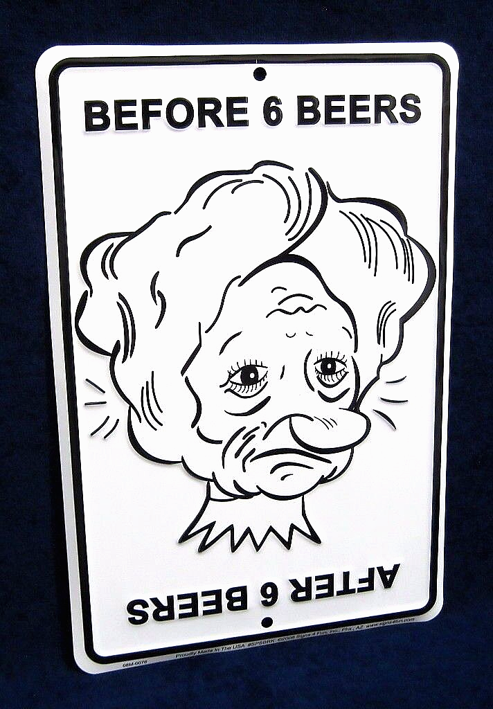 BEFORE & AFTER BEER *US MADE* Embossed Sign - Man Cave Garage Bar Pub Wall Decor - £12.58 GBP
