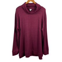A New Day Tunic Sweater Womens XXL Turtleneck Wine Long Sleeve Lightweig... - £11.78 GBP