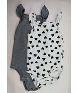 Lot of 2 Carter&#39;s One-Piece Girls Black &amp; White 12 months - £3.89 GBP