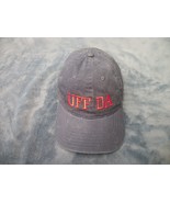 baseball cap navy blue adjustable new uff da red embroidered  - $54.53 CAD