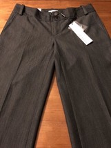 Calvin Klein Women&#39;s Pants Favorite Fit Charcoal Pants Stretch Size 2 X 31 NWT - £33.23 GBP