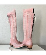 Lane LEXINGTON Over the Knee Womens Cowboy Boots 10 Pink Western Cowgirl Tall - $541.10 CAD