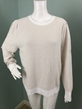 NWT Women&#39;s LOFT L/S Puff Sleeve Sweater in Soft Champagne Sz XL - £27.62 GBP