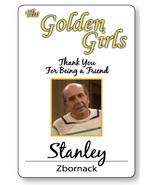 STANLEY ZBORNACK THE GOLDEN GIRLS HALLOWEEN COSPLAY PROP NAME BADGE MAGN... - $22.32 CAD