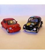 VW Bug 2 Toy Cars Volkswagen Beetle Smart Collectible Vintage Red Black HGQ 591V - $30.00