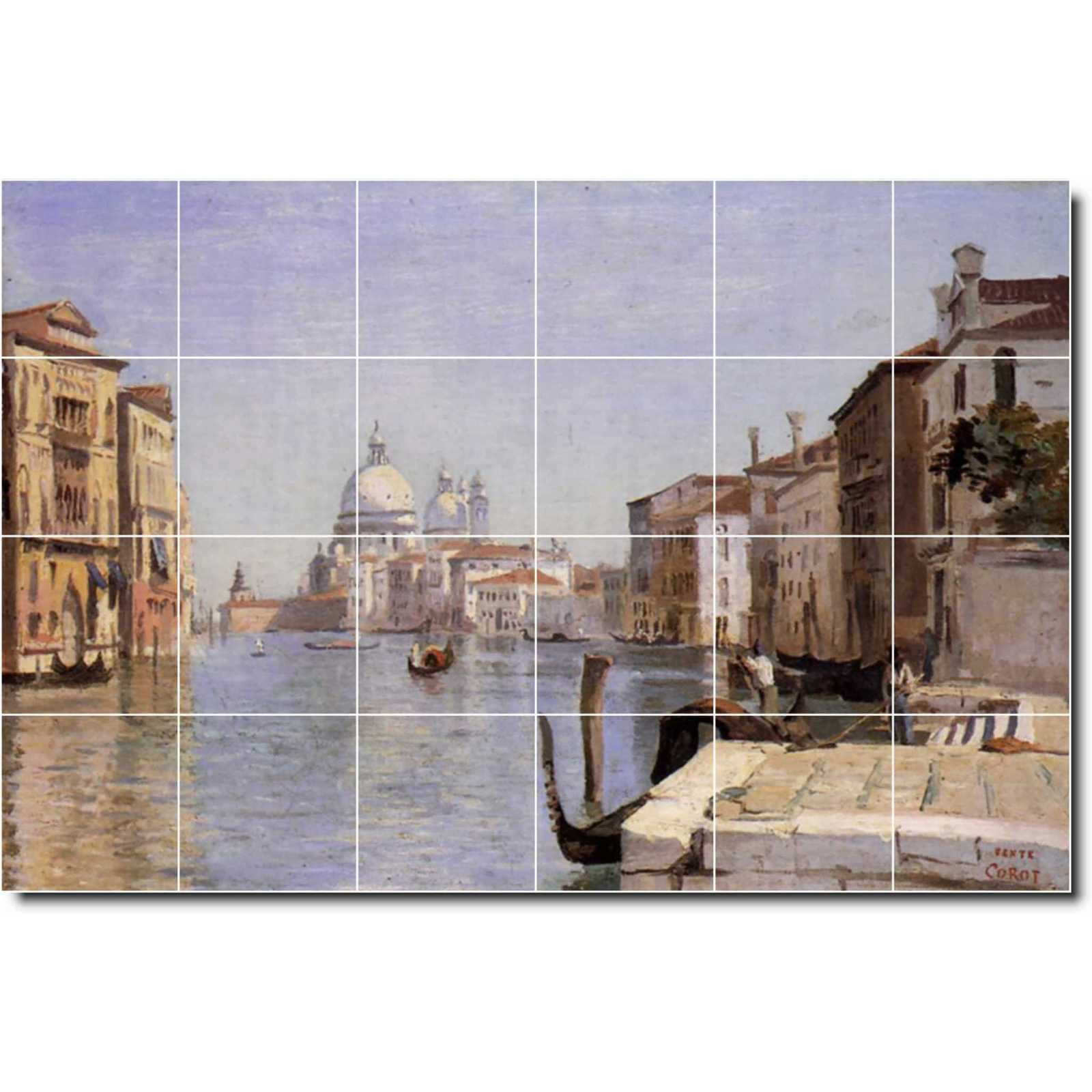 Corot jean venice view of campo della carita from the dome of the salute