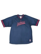 Vintage Nike Cleveland Indians Center Check Swoosh Warm Up Jersey Pullover XL - £23.14 GBP