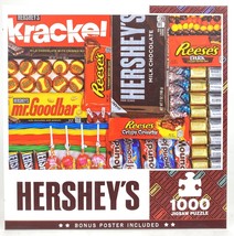 HERSHEYS Chocolates 1000 Piece Jigsaw Puzzle Krackel Reese&#39;s Candy Bars  - $14.84