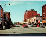 East Main Street View Looking West Galesburg Illinois IL UNP Chrome Post... - $16.78