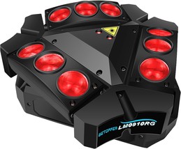 Moving Head Stage Lights, 9X10W Rgbw 4-In-1 Led Party Dj Lighting, And 19/51-Ch - £262.37 GBP
