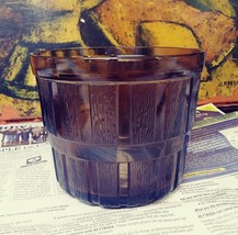 Ice Bucket Vintage Amber Brown Glass ware Bucket - £19.57 GBP