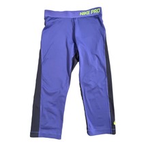 Nike Pro Cropped Pant Purple Black Size Small - £20.23 GBP