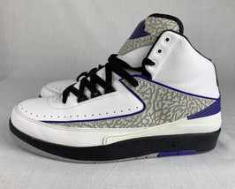 Nike Air Jordan Retro 2 II Concord Black White Purple Basketball Shoes M... - $139.99