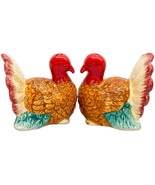 Ebros Turkey Magnetic Ceramic Salt &amp; Pepper Shakers Thankgiving Seasonal... - €14,89 EUR