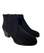 Nine West Womens Bolt Black Suede Leather Side Zip Ankle Boots Shoes Siz... - $50.80 CAD